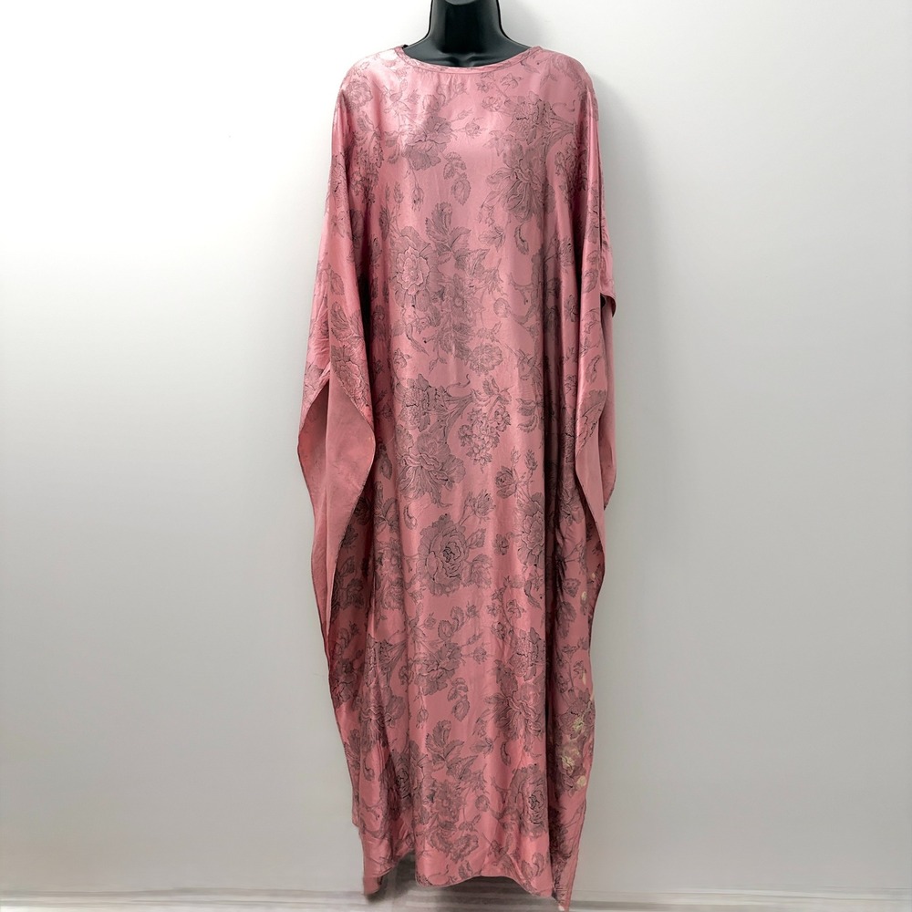 Keyloun 1960s caftan / 1960s Maxi Dress / Vintage Caftan / One Size Pink Keyloun